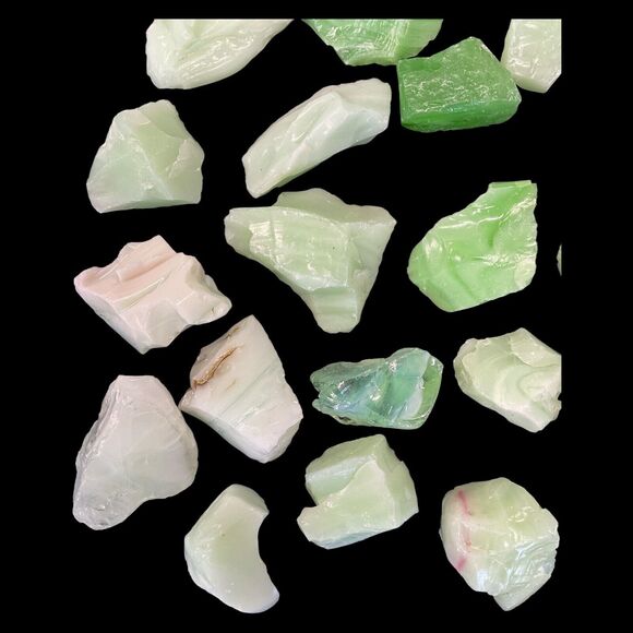 Art Glass Cullet Glowing Manganese Uranium Glass Bulk Assortment 2.5LBS #5GA1 - Picture 5 of 9